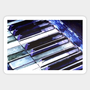 Blue Abstract Piano Keys Magnet